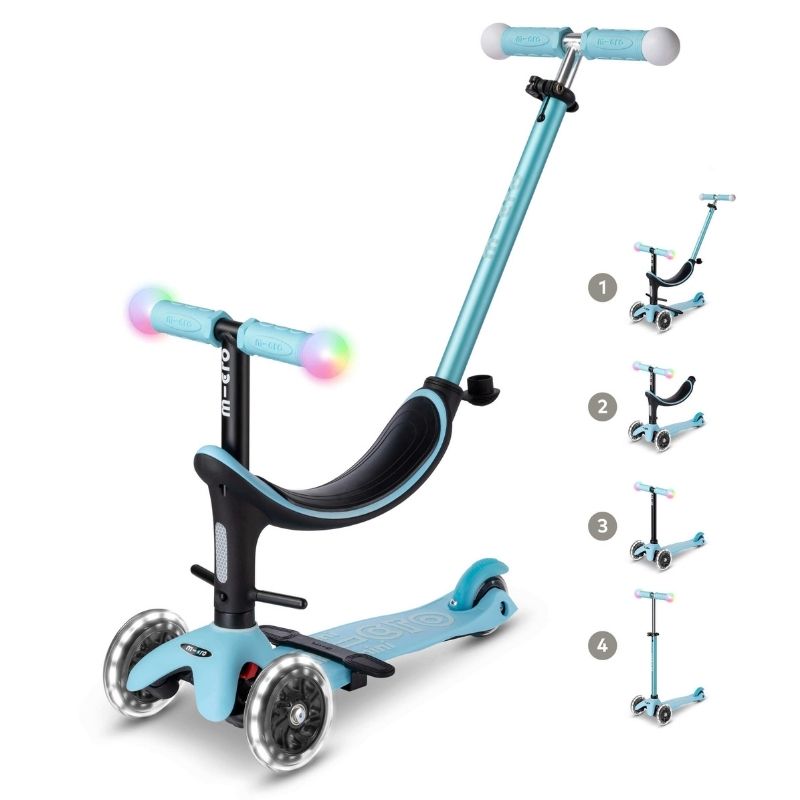 Micro Scooter Mini 2 Grow Light Up Scooter - Light Blue